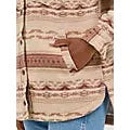 Wrangler Women's Quilt Lined Jacquard Shacket- Tan