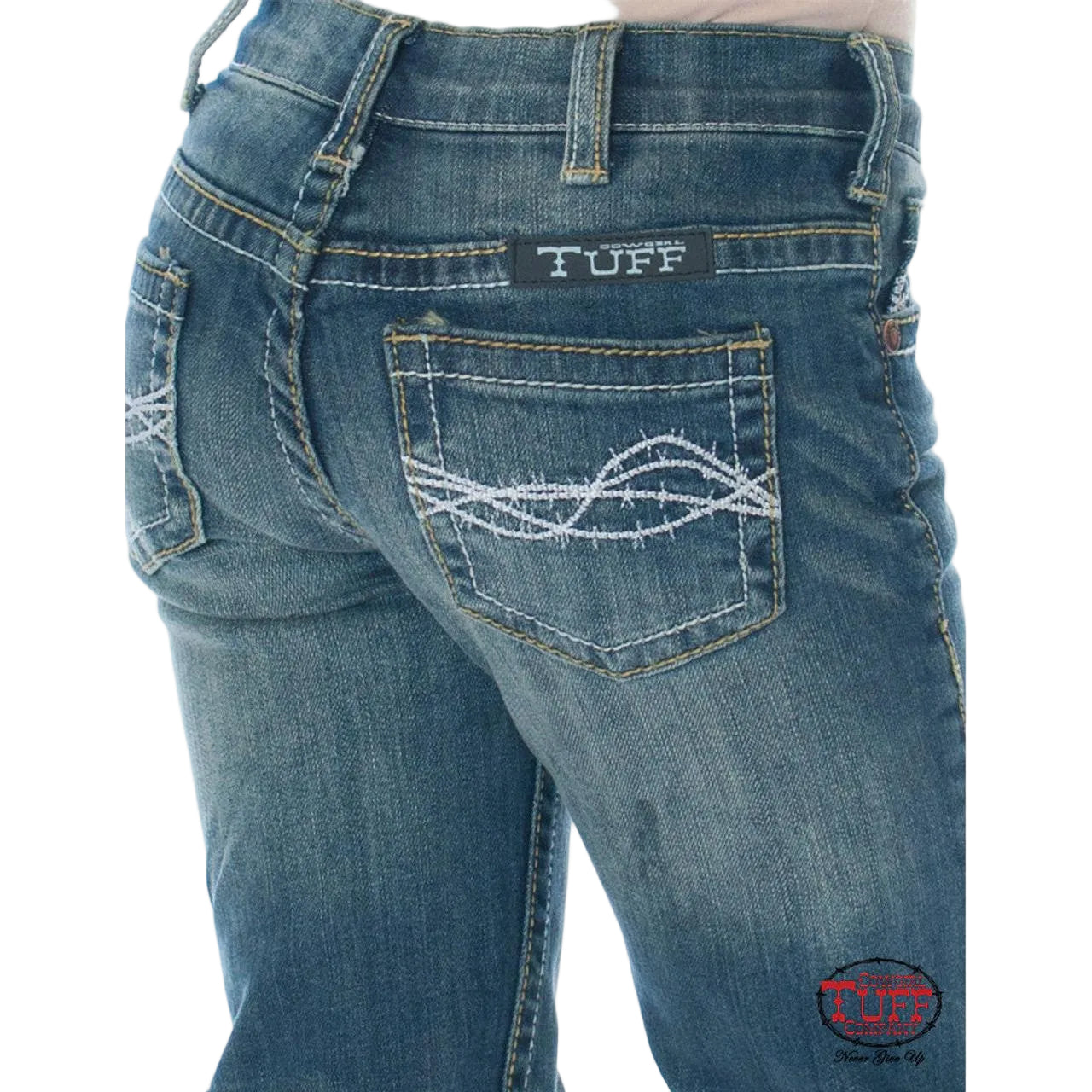 Cowgirl Tuff Girl's Don't Fence Me In Jean - Medium Wash