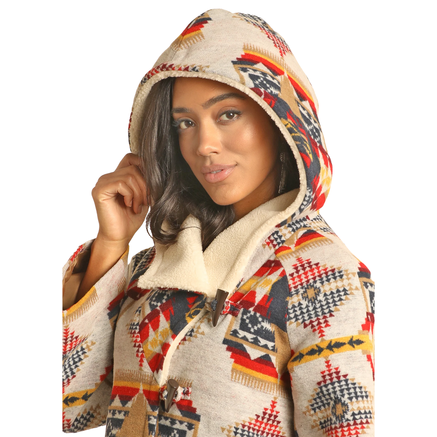 Panhandle Women's Long Sleeve Cropped Cape Coat- Natural