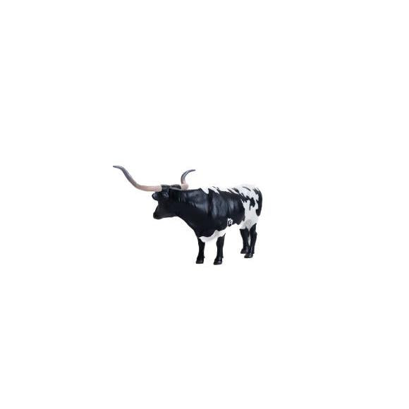 Little Buster Texas Longhorn Steer - Black/White