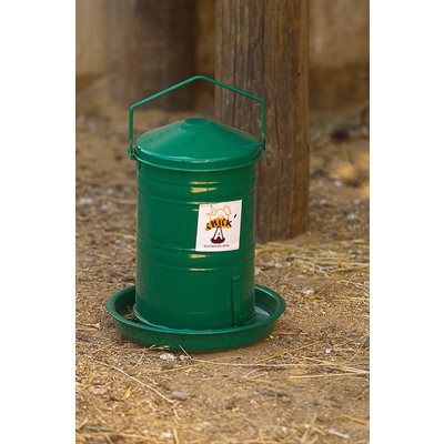 CHICK'A Enamelled Poultry Feeder - Green