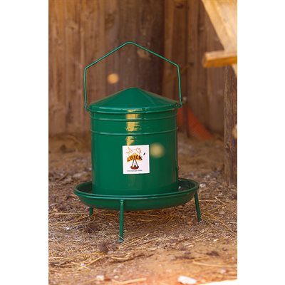CHICK'A Enamelled Poultry Feeder - Green