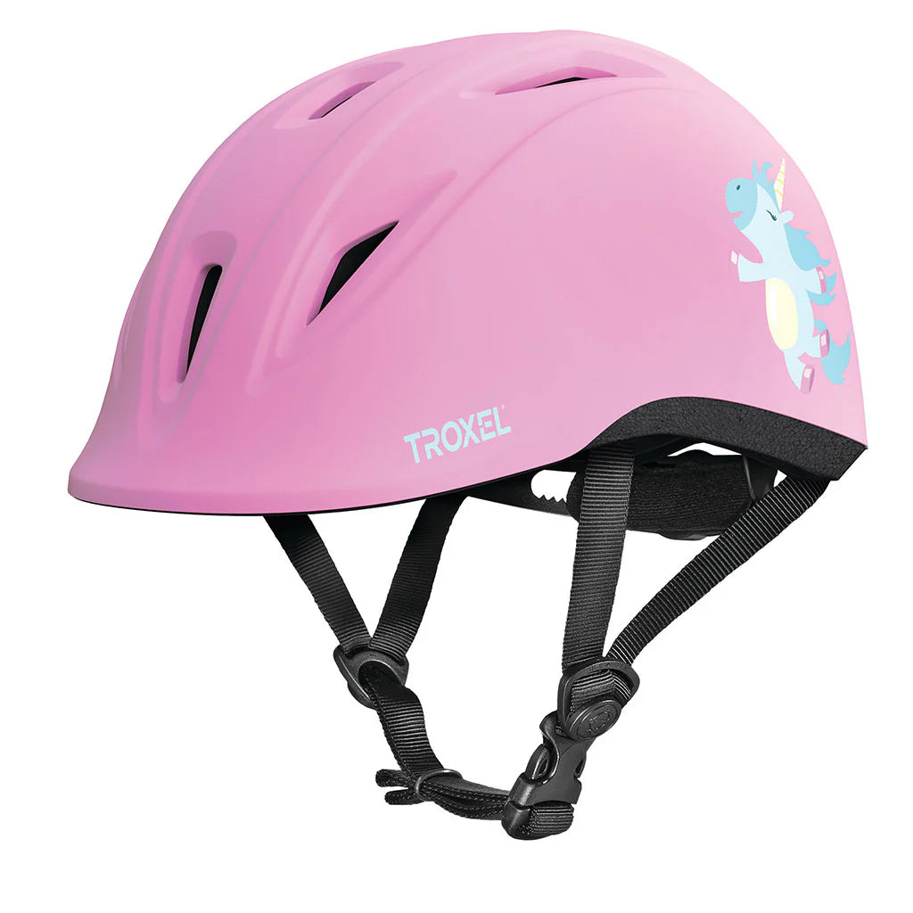 TROXEL YOUNGSTER HORSE RIDING HELMET - PINK UNICORN