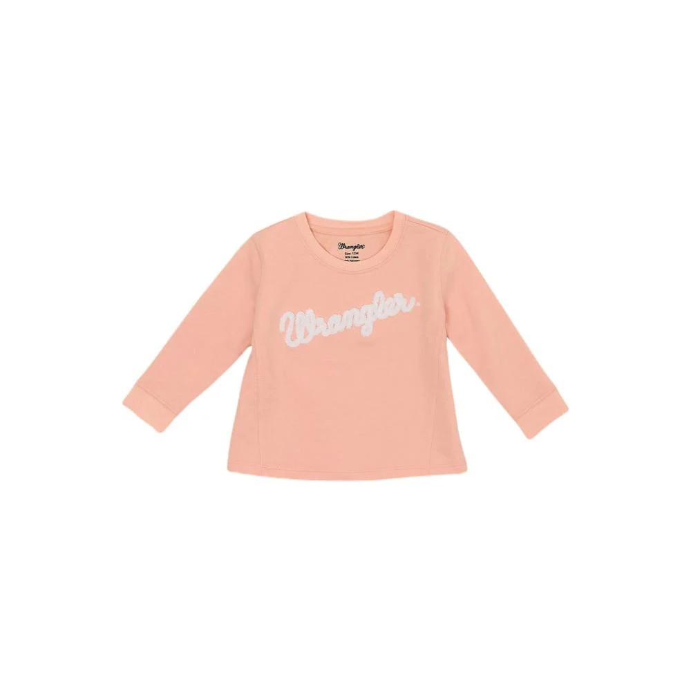 Wrangler Girl's Long Sleeve Western Sweatshirt - Pink