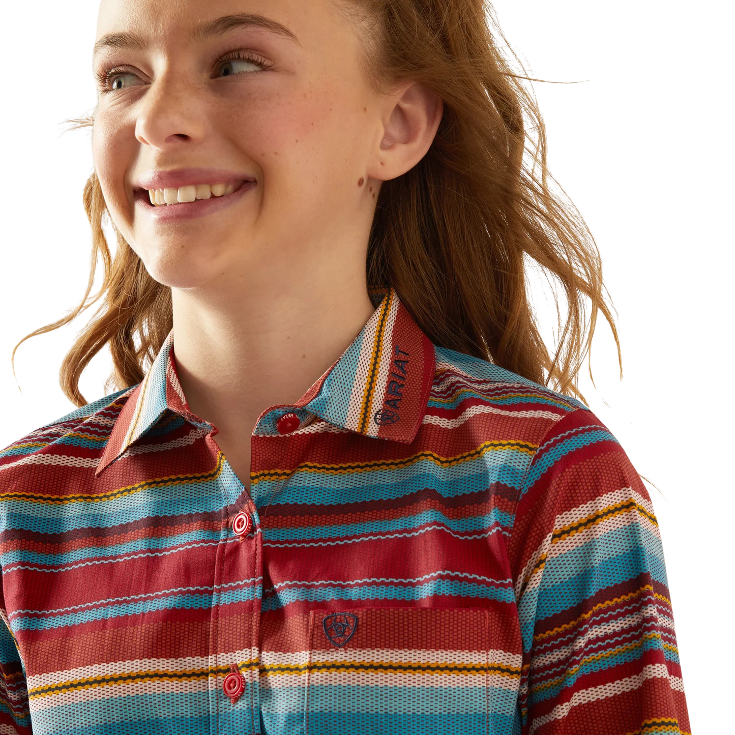 Ariat Girl's Team Kirby Long Sleeve Shirt - Iris Serape