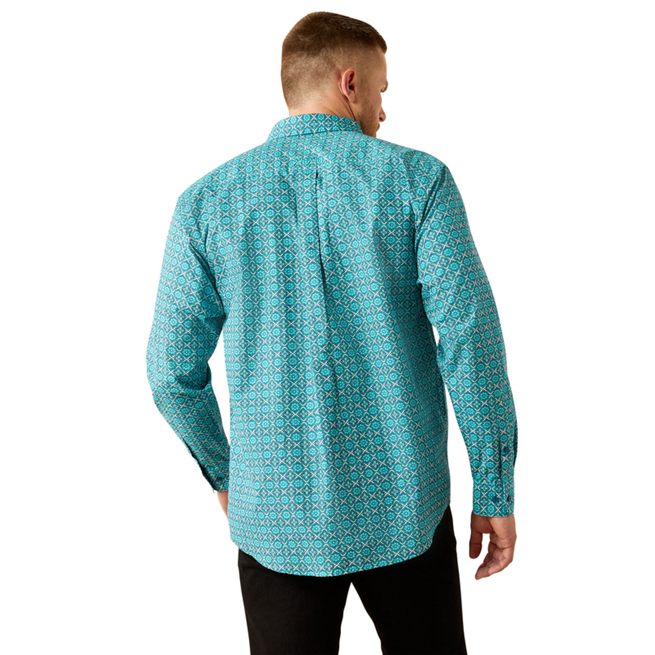 Ariat Men's Long Sleeve Jordy Classic Fit Shirt - Blue