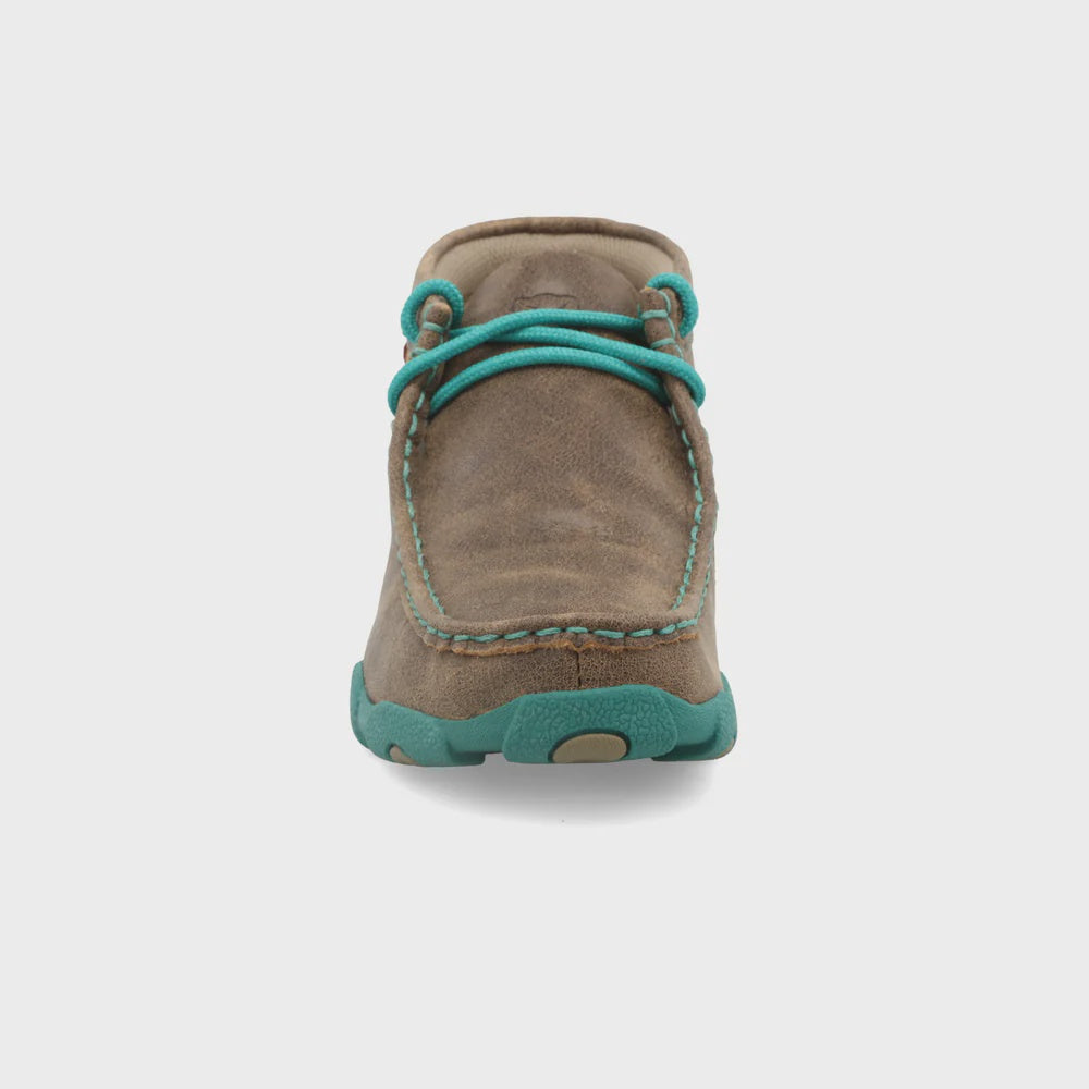 Kids Chukka Driving Moc - Bomber & Turquoise