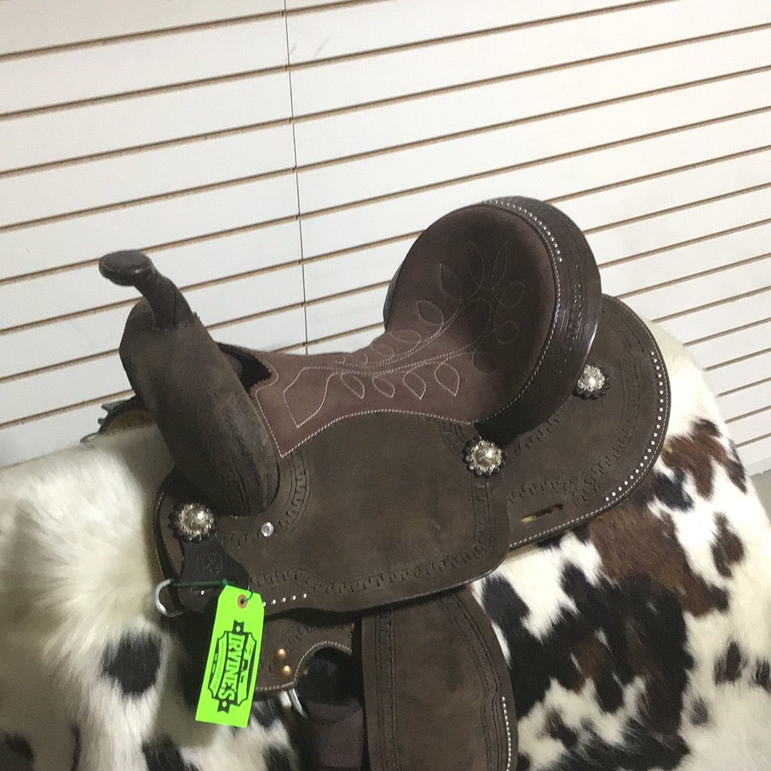 Cloverleaf  Chocolate Leather Saddle