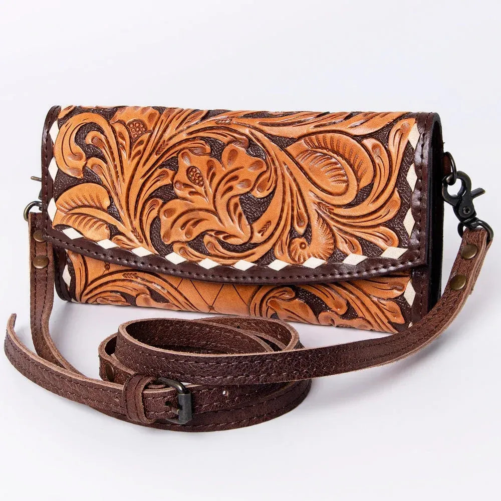 American Darling Hand Tooled Leather Wallet-P