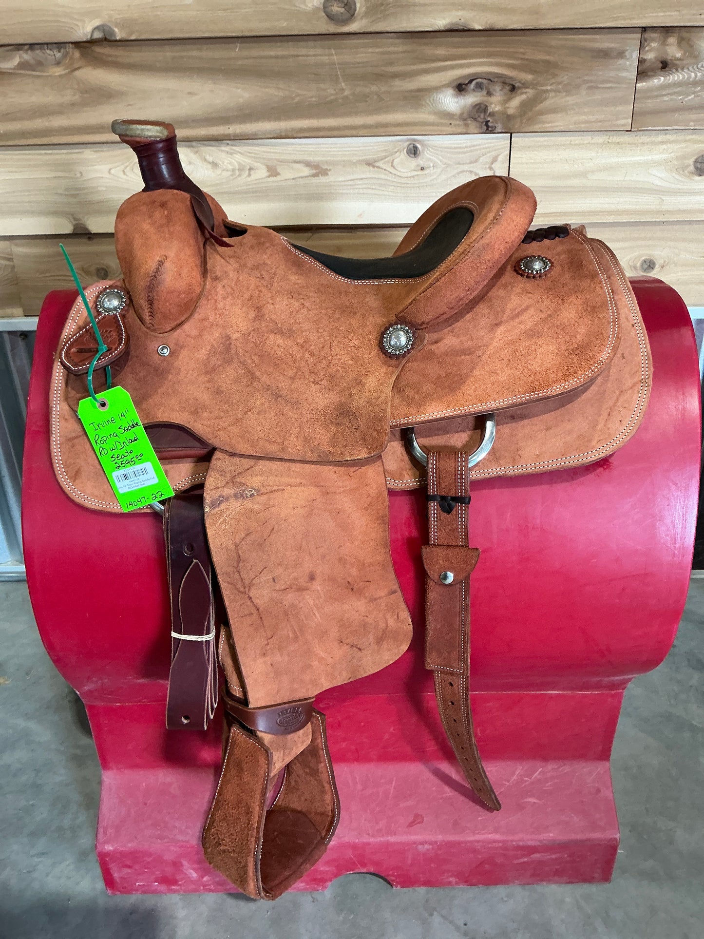 Irvine 14" Team Roping Saddle-Full R/O-Inlaid Seat