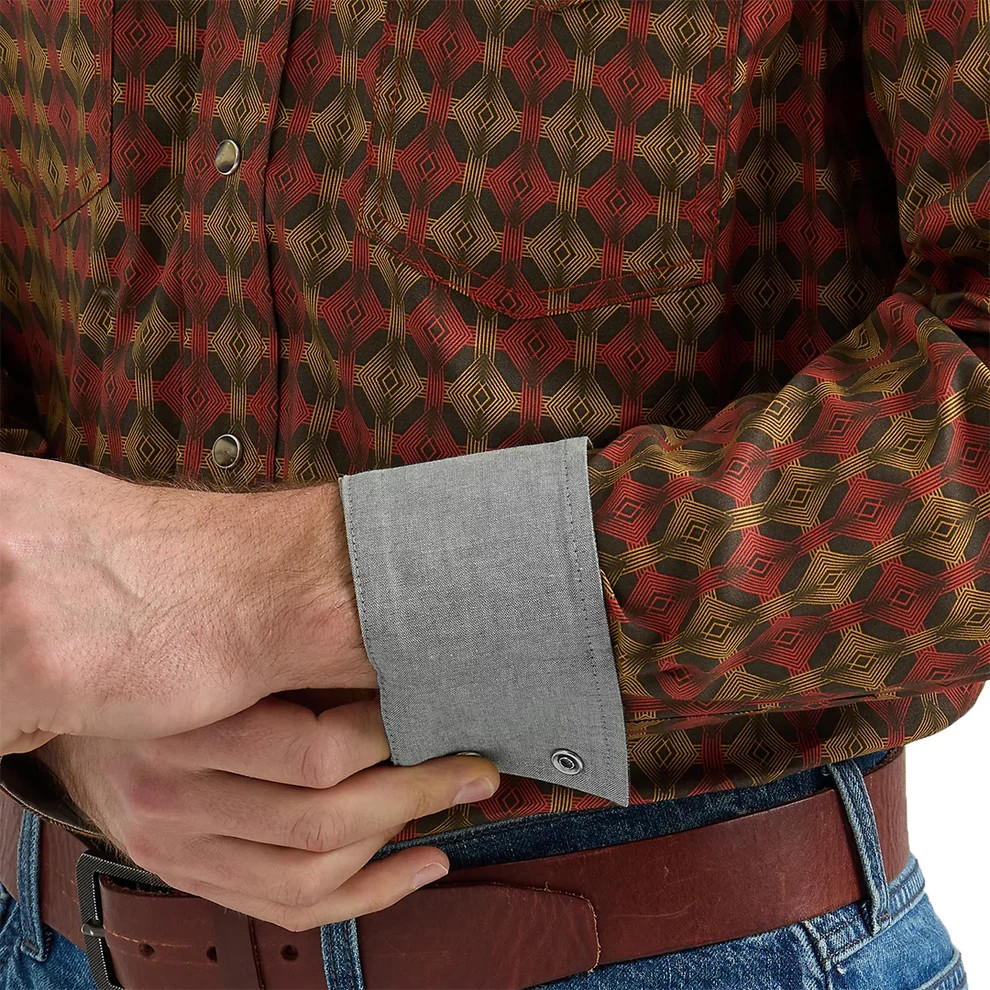 Wrangler Men's 20X Competition Long Sleeve Shirt - Brown