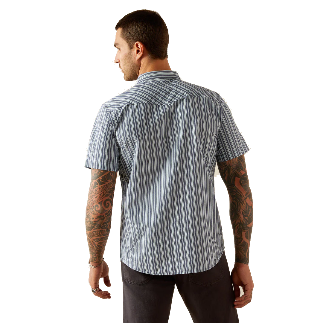 Ariat Men's Short Sleeve Hyder Retro Fit Shirt - Blue