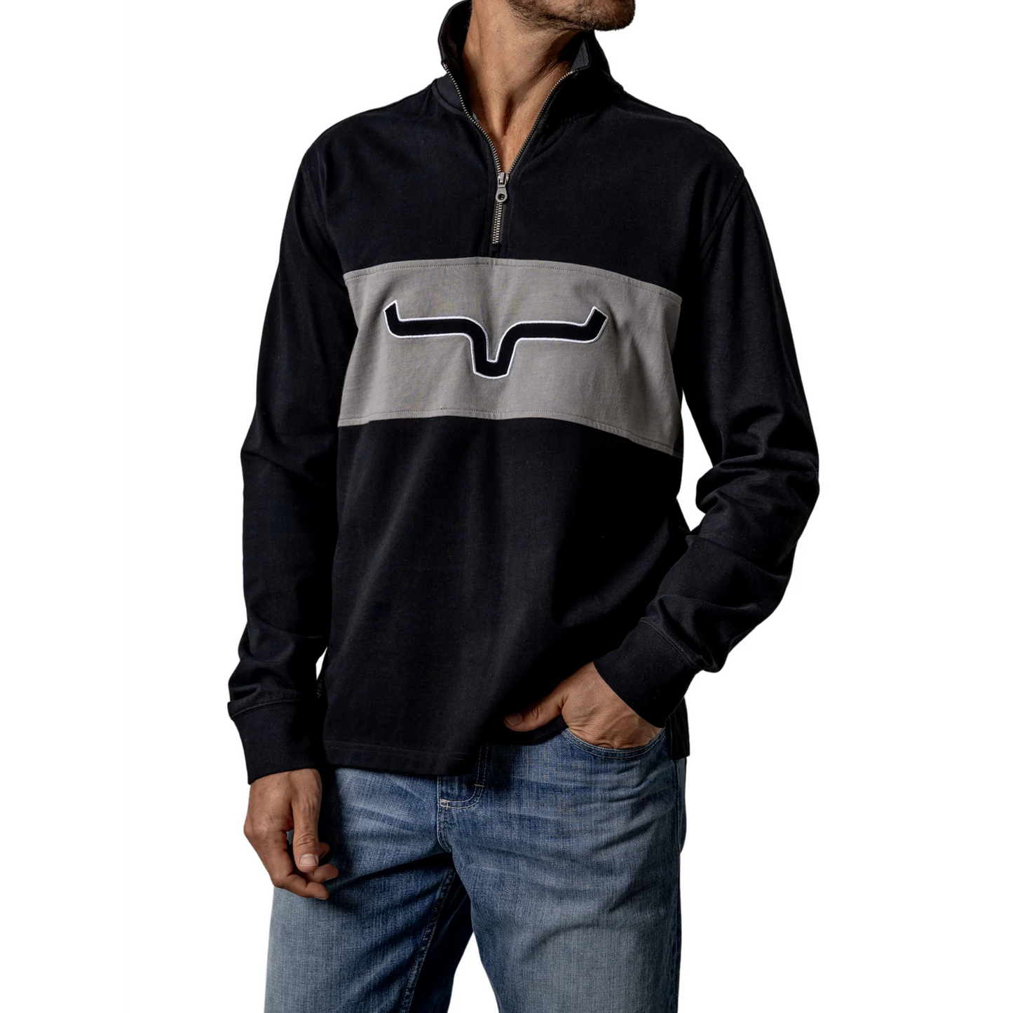 Kimes Men's Razor Rugby Long Sleeve Sweatshirt - Assorted Colours