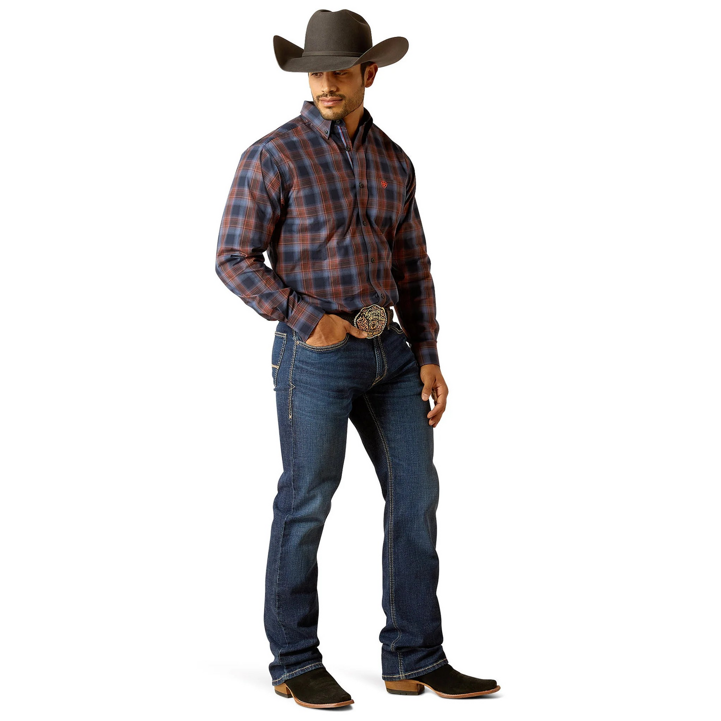 Ariat Men's Pro Tyler Classic Fit Shirt Long Sleeve Shirt - Dark Navy