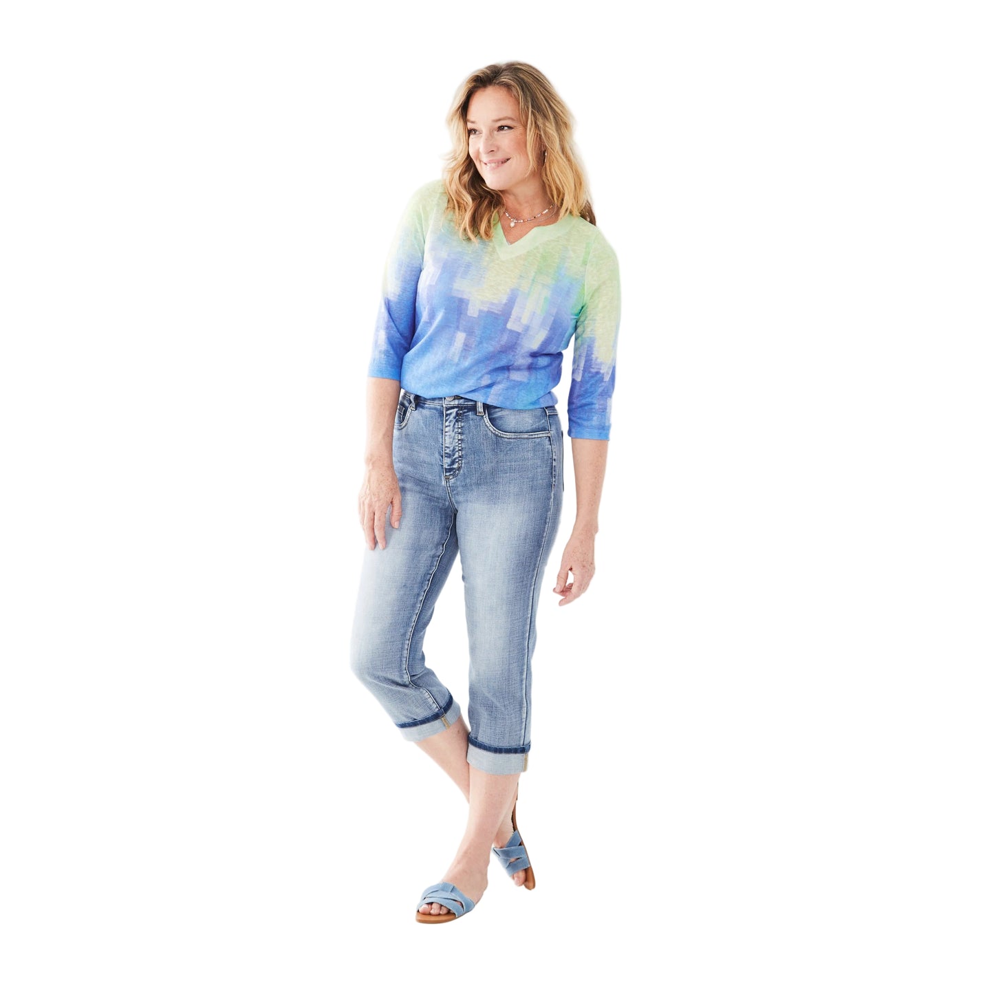 FDJ Women's Suzanne Denim Capris - Medium Vintage