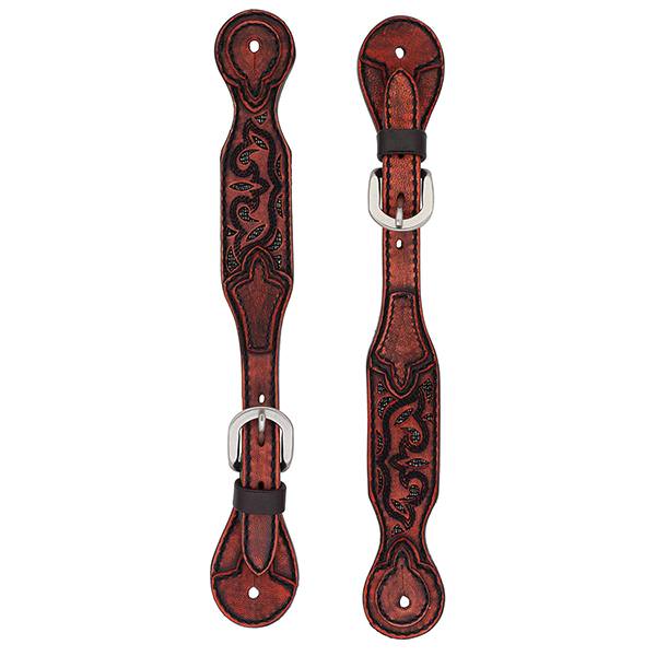 Weaver Turquoise Cross Pioneer Spur Straps Ladies
