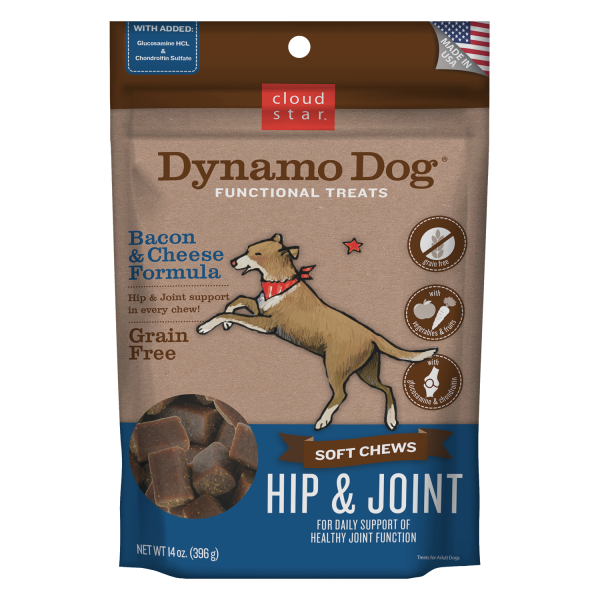 Cloud Star Dynamo Functional Soft Chews HipJoint Bacon Cheese 14oz