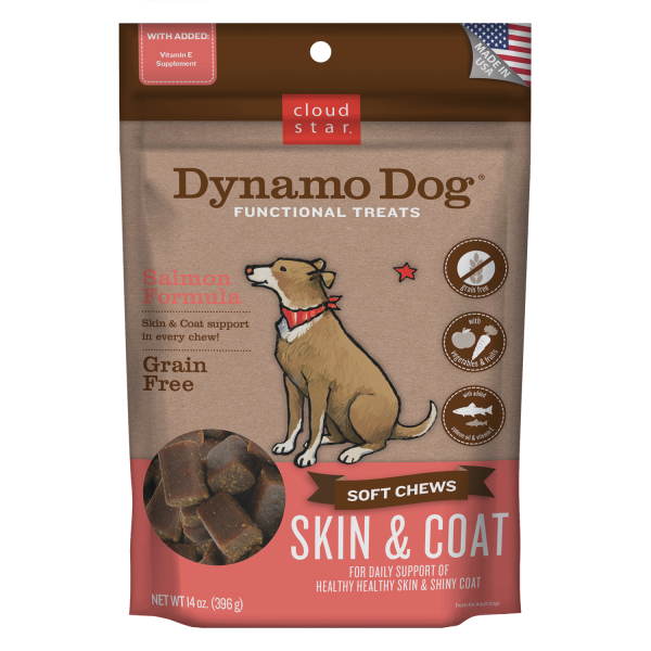Cloud Star Dymano Functional Soft Chews Skin Coat-Salmon