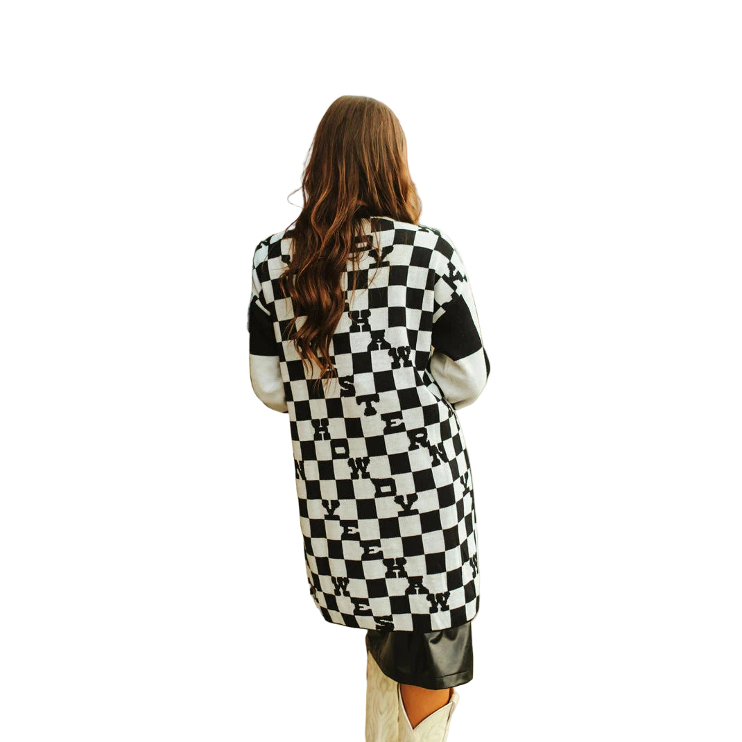 2 Fly Women's Cowboy Bueno Cardigan - Black/White