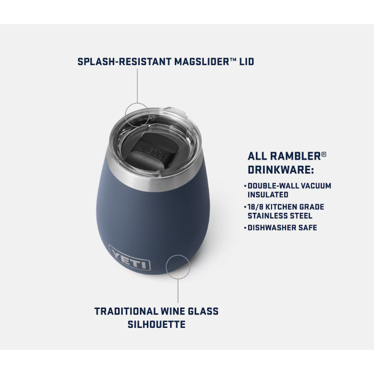 Yeti Rambler 295ml Wine Tumbler w/MagSlider Lid - Cape Taupe