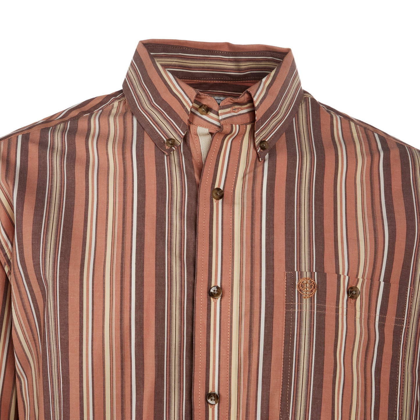 Wrangler Men's George Strait Long Sleeve One Pocket Shirt - Brown