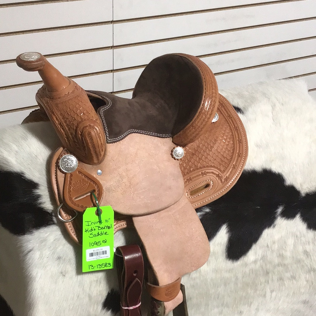Irvine Kid's 10" Barrel Saddle - 1/2 Basic Tooling