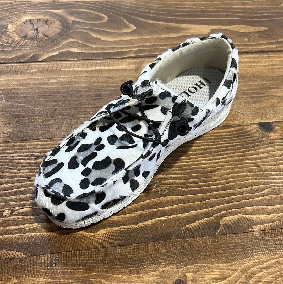 Laforst Women's Hair-On Hermosa Comfort Hola Shoes - White/Grey Cheetah