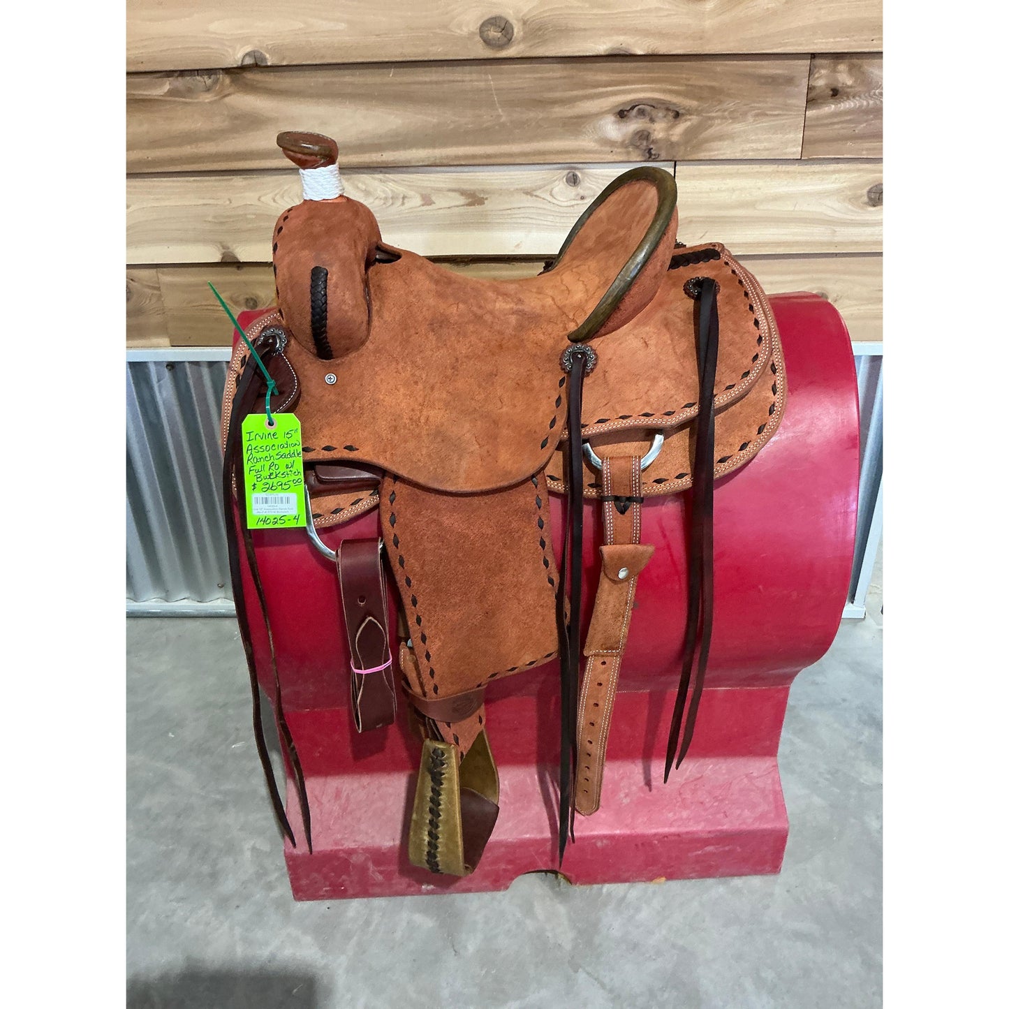 Irvine 15" Association Ranch Saddle--Full R/O w/ Buckstich