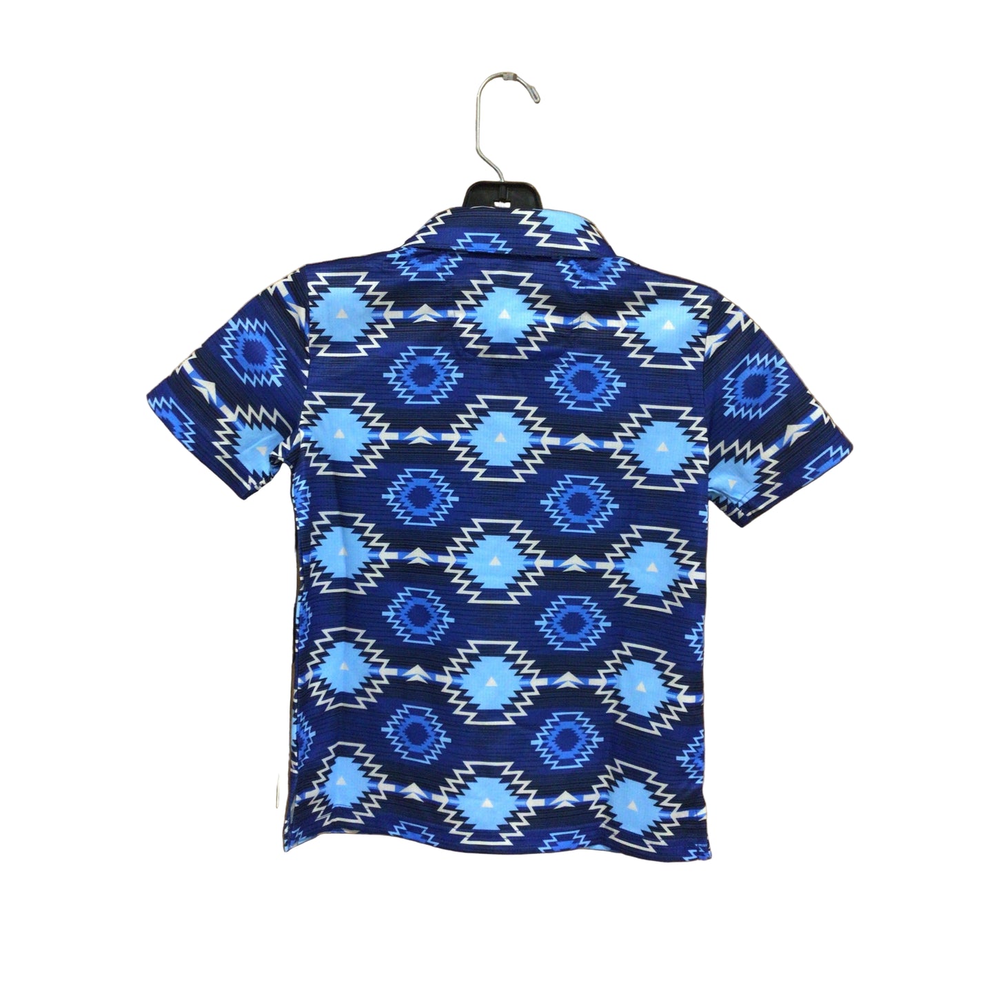 Rock & Roll Boy's Aztec Printed Polo - Royal Blue