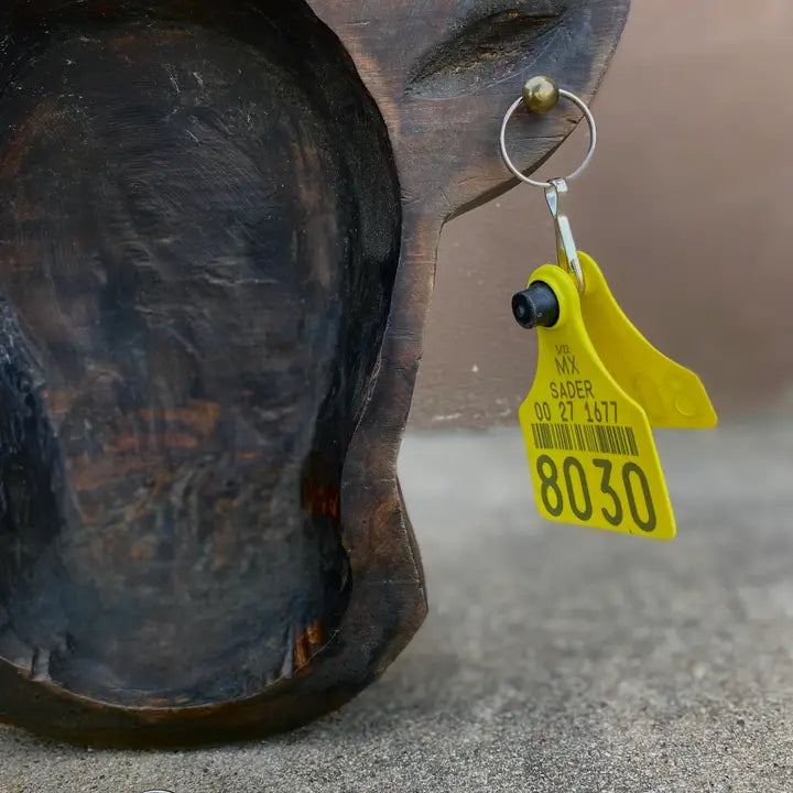 Western Linens Cowtag Keychain