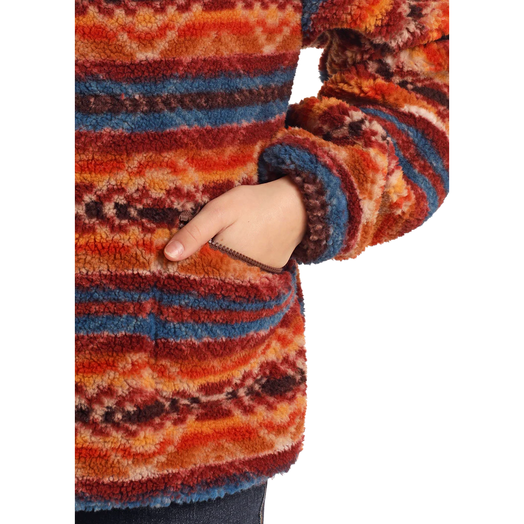 Rock & Roll Girl's Aztec Print Sherpa - Multiple Colours