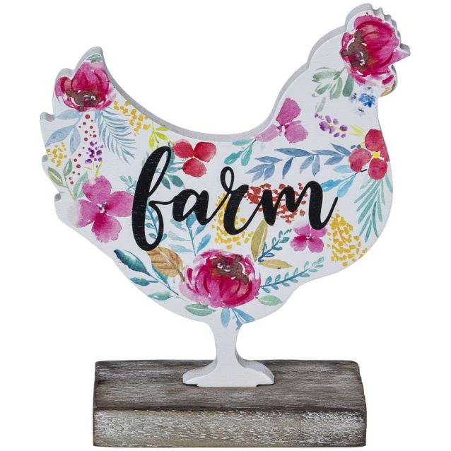 Floral Table Top Farm Animal Decor