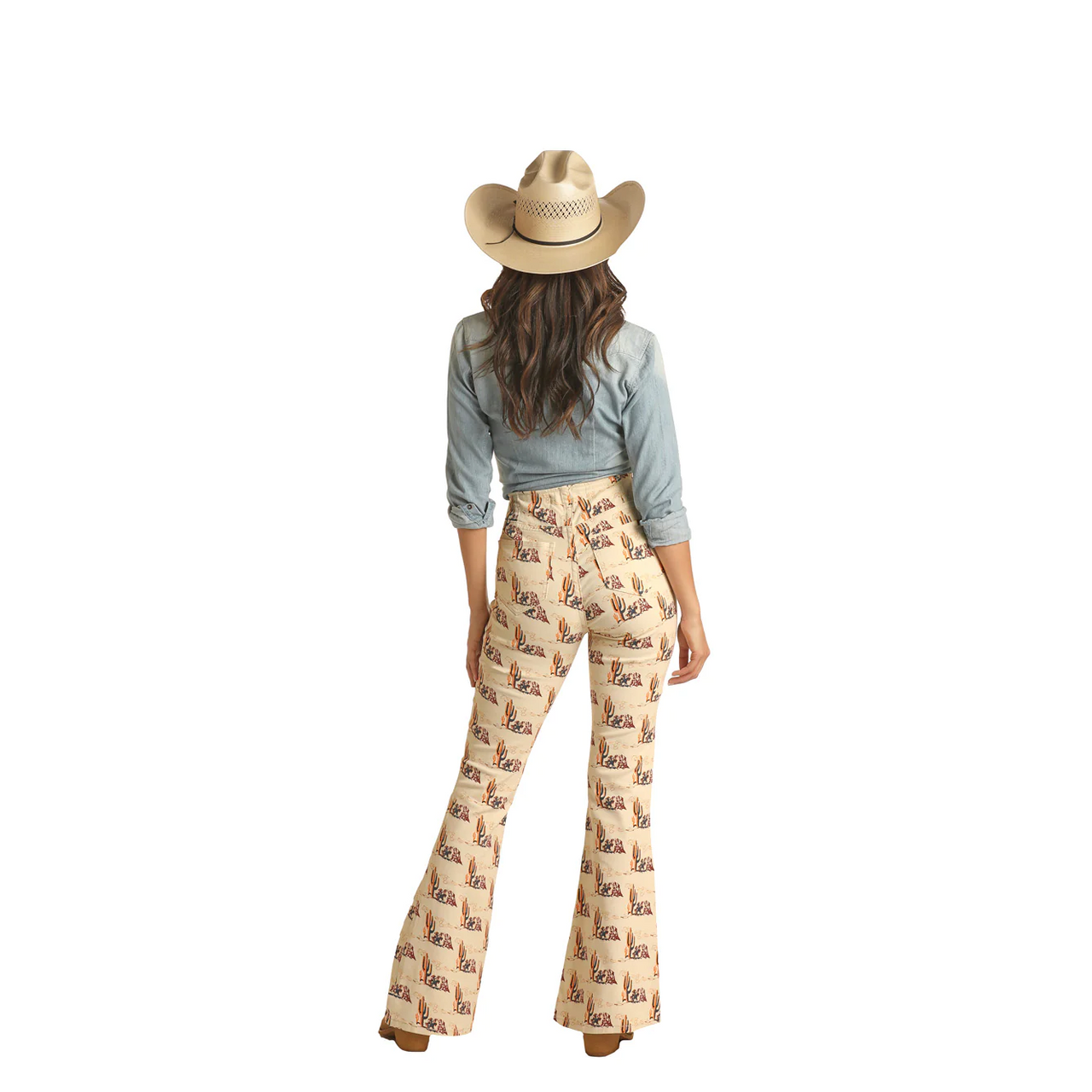 Rock & Roll Women's Western Print Pull On Jeans