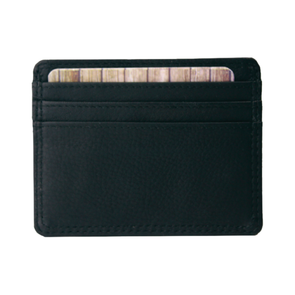 Rugged Earth Men's Leather Credit Card Wallet - Black