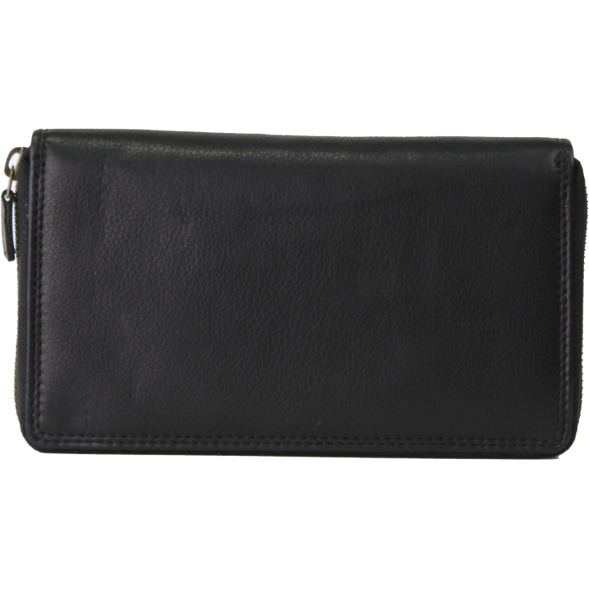 Rugged Earth Black Zippered Wallet