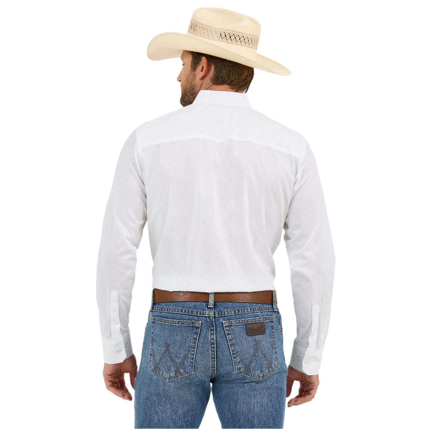Wrangler Men's Cody Johnson Classic Fit Long Sleeve Shirt - Ceramic White
