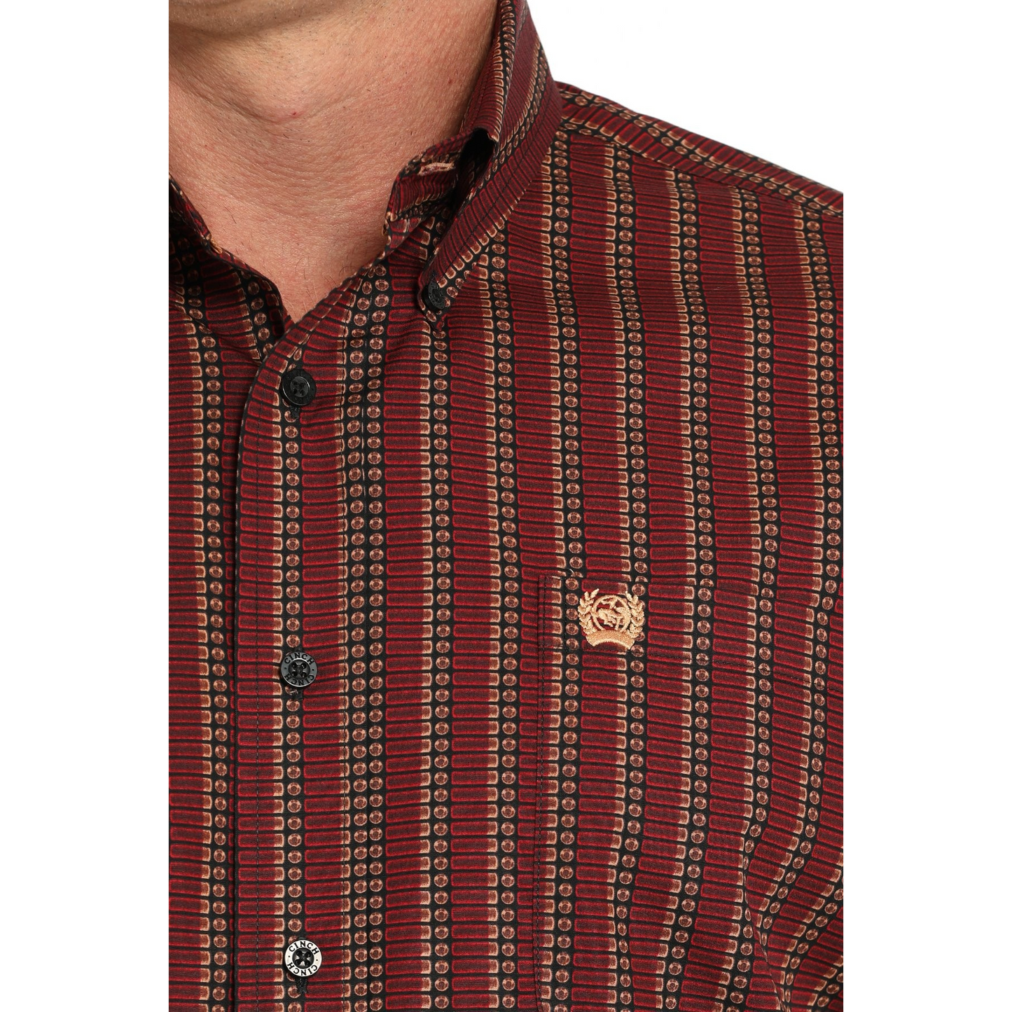 Cinch Men's Long Sleeve Shotgun Shell Shirt - Red