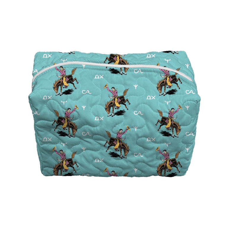 Ida Mae Home Lazy J Makeup Bag- Turquoise