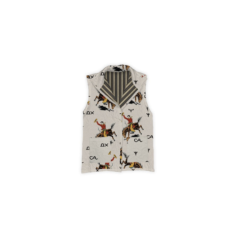 Ida Mae Home Lazy J Linen Ruby Vest-Multiple Colours