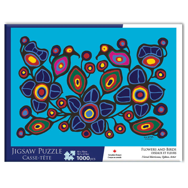 Norval Morrisseau Flowers and Birds 1000 pc Jigsaw Puzzle