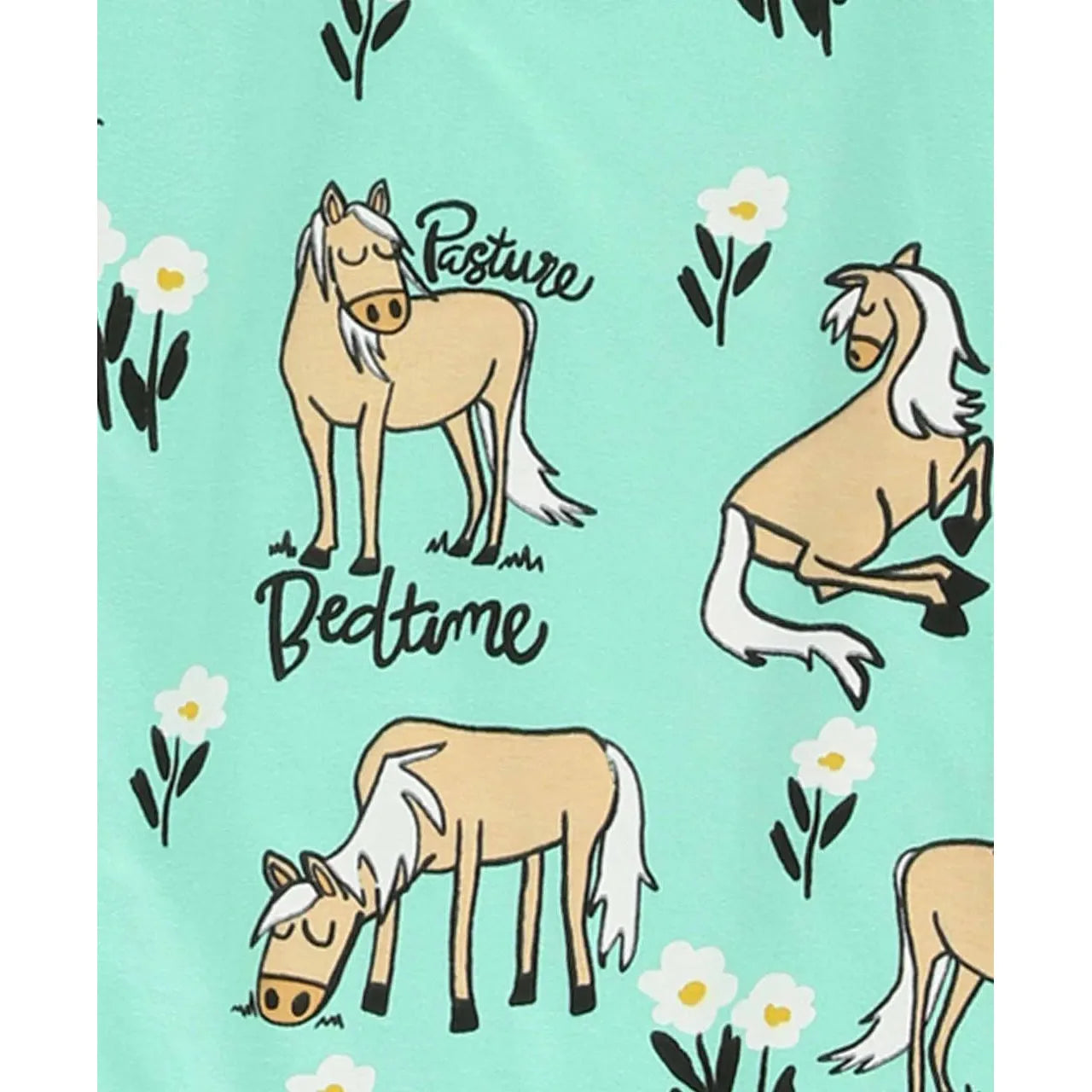 Lazy One Women's Pasture Bedtime Horse Regular Fit PJ Pant - Ice Green