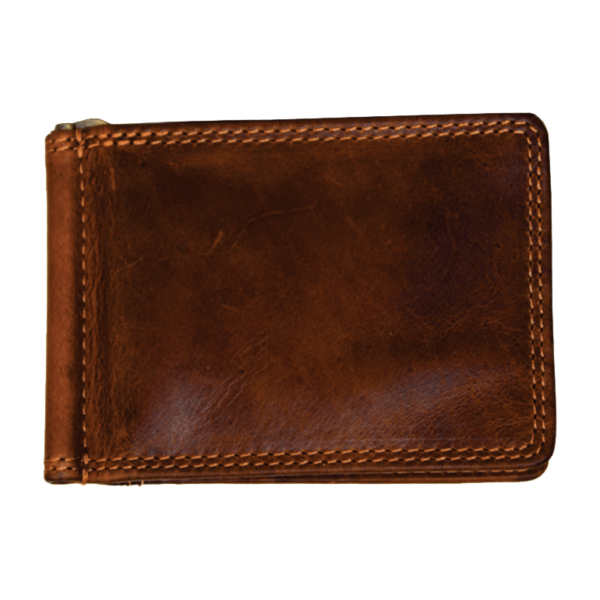 Rugged Earth Leather Money Clip Wallet