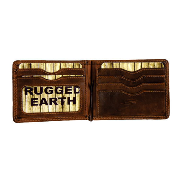 Rugged Earth Leather Money Clip Wallet