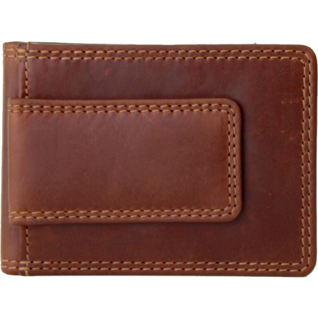 Rugged Earth Men's Leather Fold Over Wallet - Brown