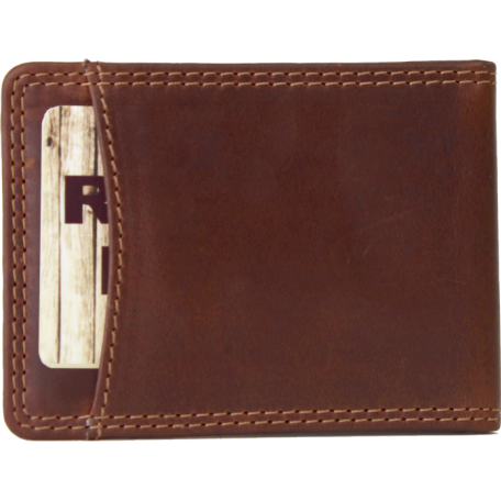 Rugged Earth Men's Leather Fold Over Wallet - Brown