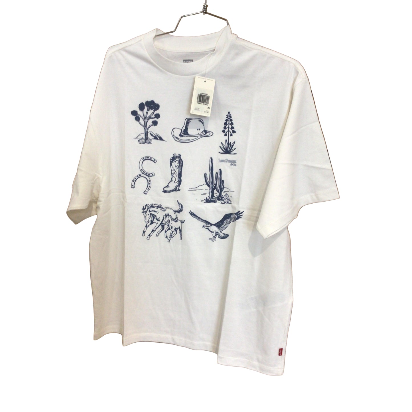 Levi's Women's Short Sleeve Graphic Short Stack Crewneck Tee Shirt