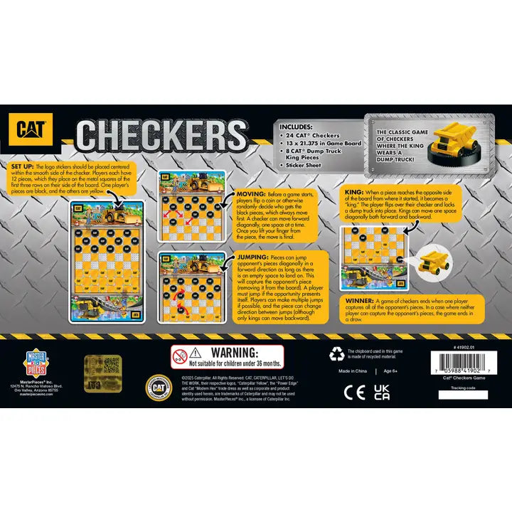 Caterpillar Checkers Board Game