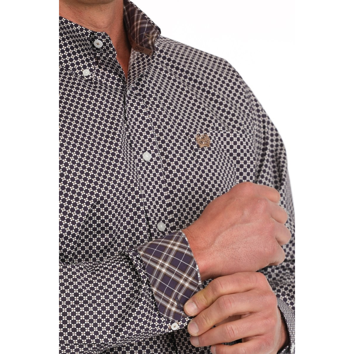 Cinch Men's Long Sleeve Western Shirt- Purple