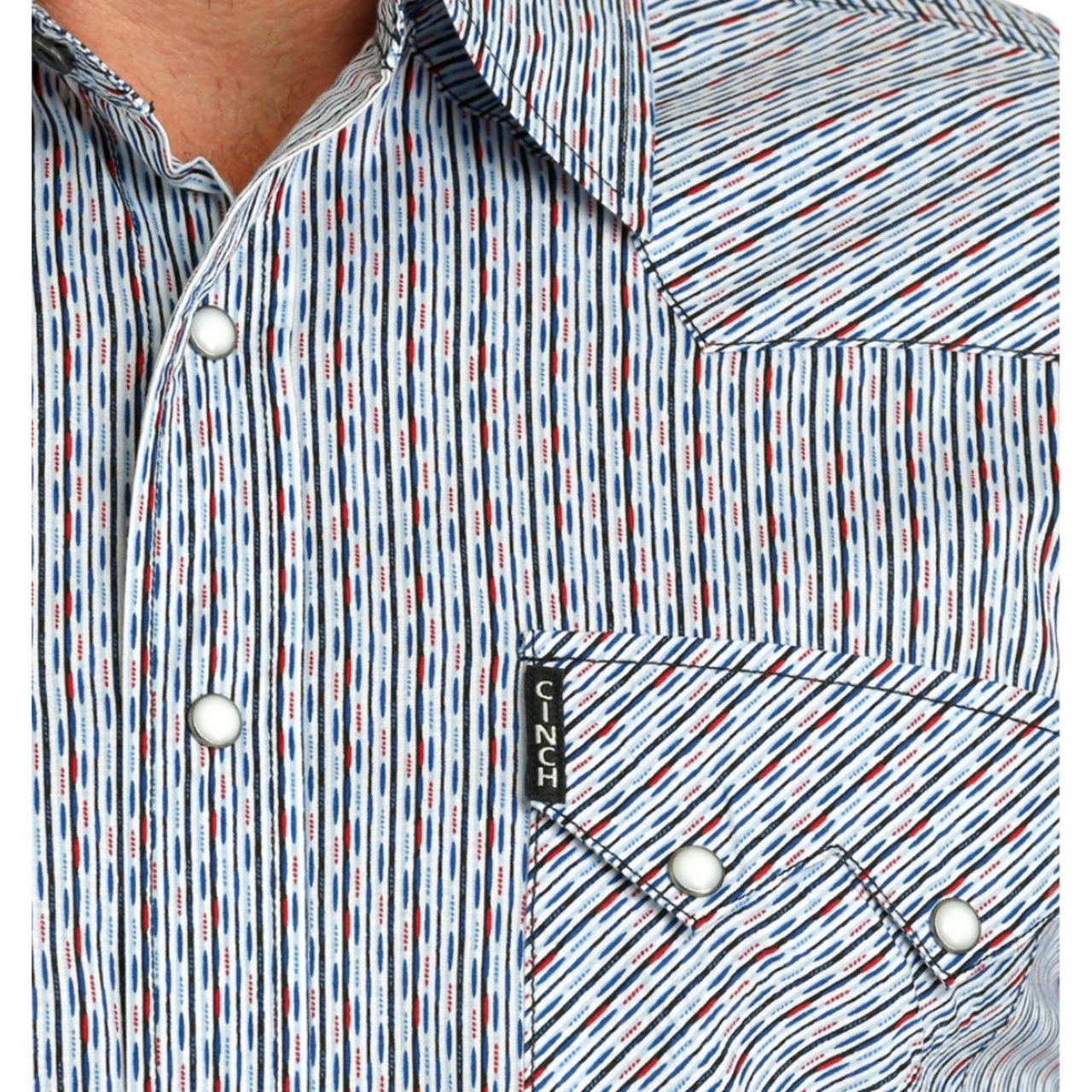 Cinch Men's Long Sleeve Modern Fit Snap Western Shirt - White