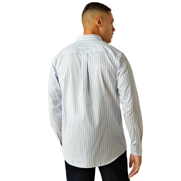 Ariat Men's Wrinkle Free Dezmond Long Sleeve Classic Fit Shirt - Blue